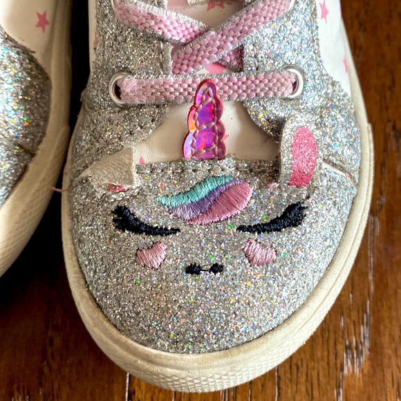 Wonder Nation Girls Size 9C Glittery Unicorn ZipUp Shoes - Picture 4 of 10